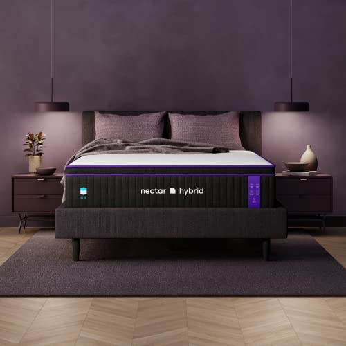 Nectar Hybrid Full Mattress 12 Inch - Medium Firm Gel Memory Foam - Steel Springs - Cooling Technology - 365-Night Trial - Forever Warranty