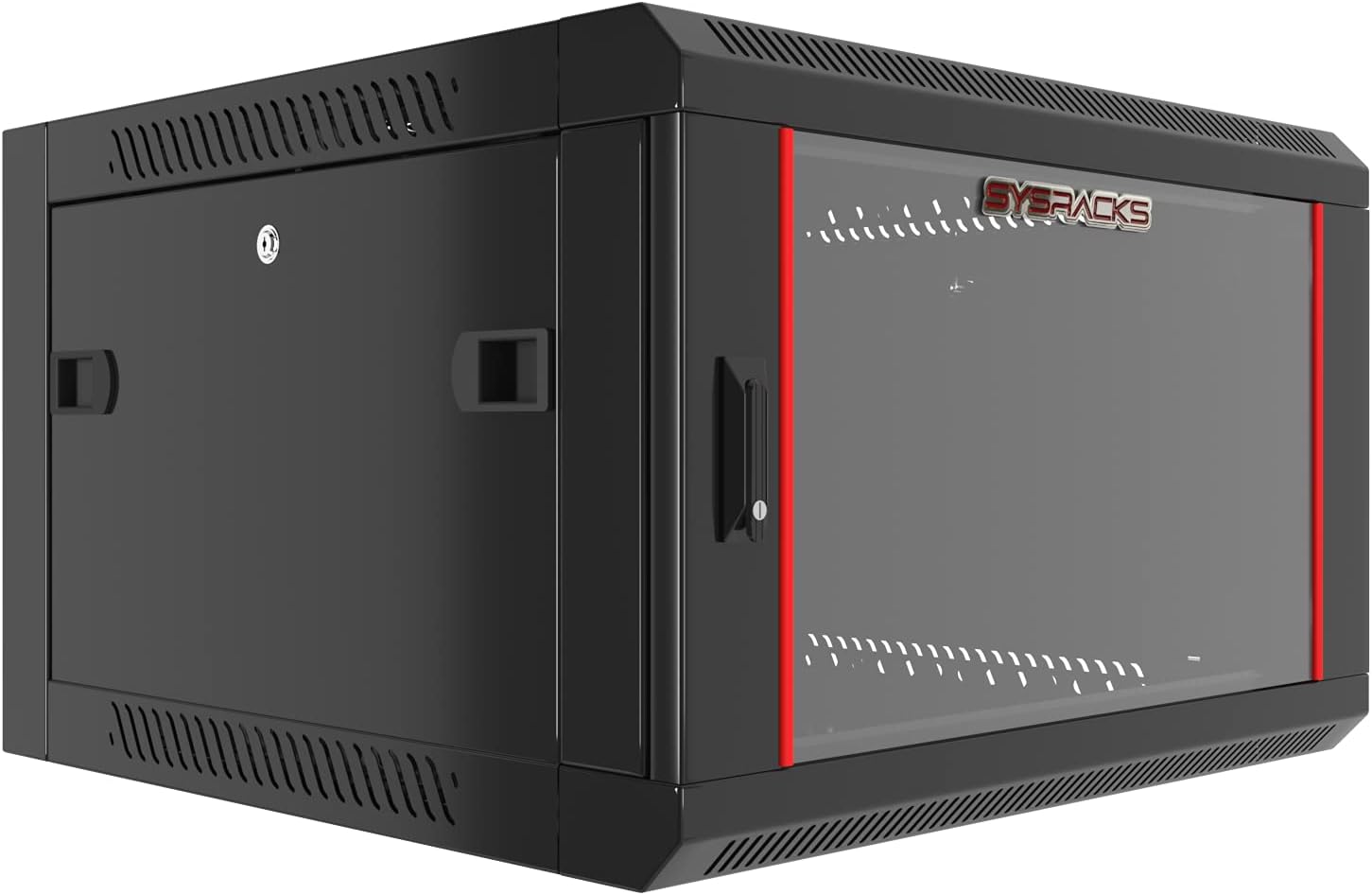 Wall Mount Server Rack Cabinet Locking Computer Cabinet Network Enclosure for Electronics Security Audio Video AV Equipment Data Rack 24-Inch Depth Server Cabinet (6U)
