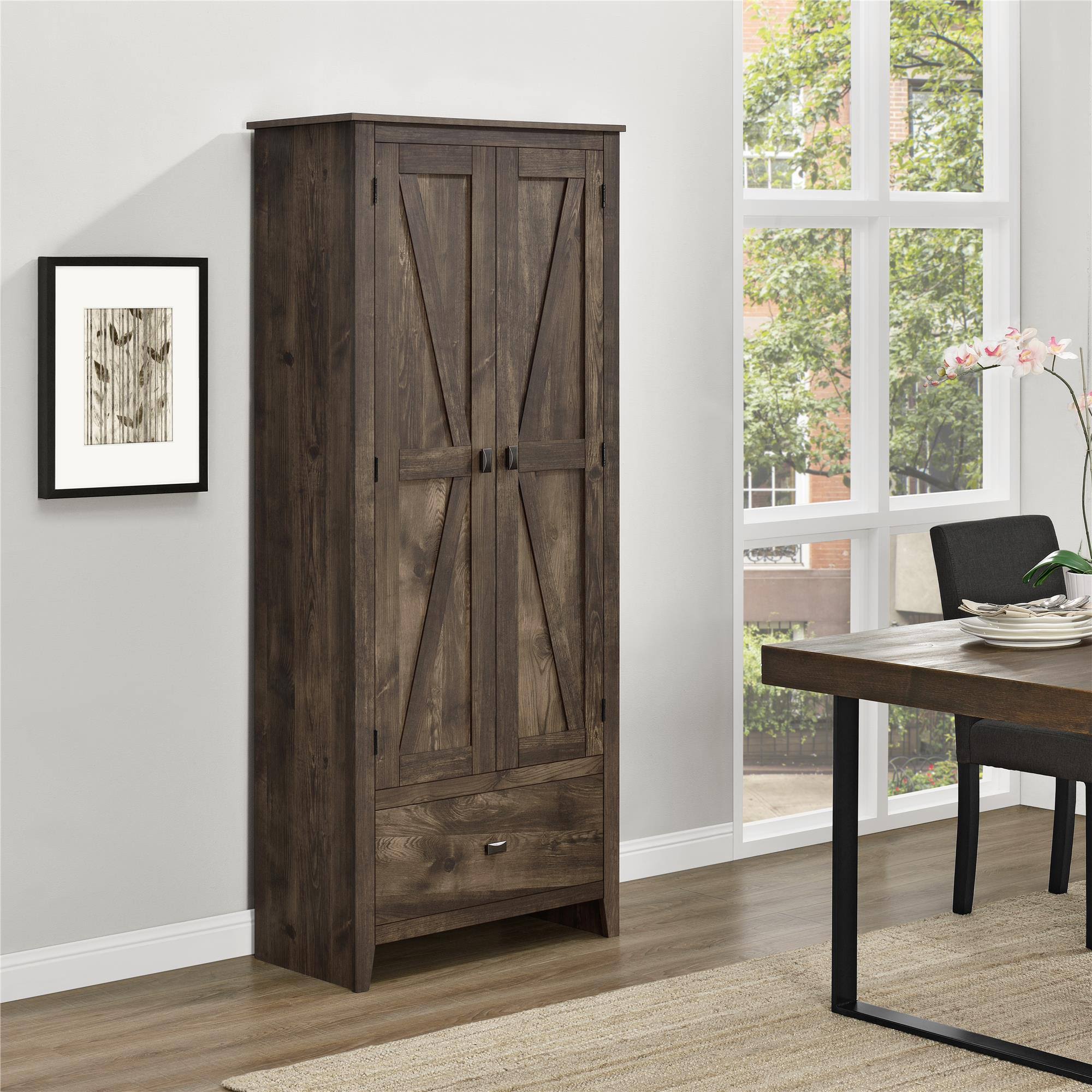 Farmington 30x22 Wide Storage Cabinet, Rustic