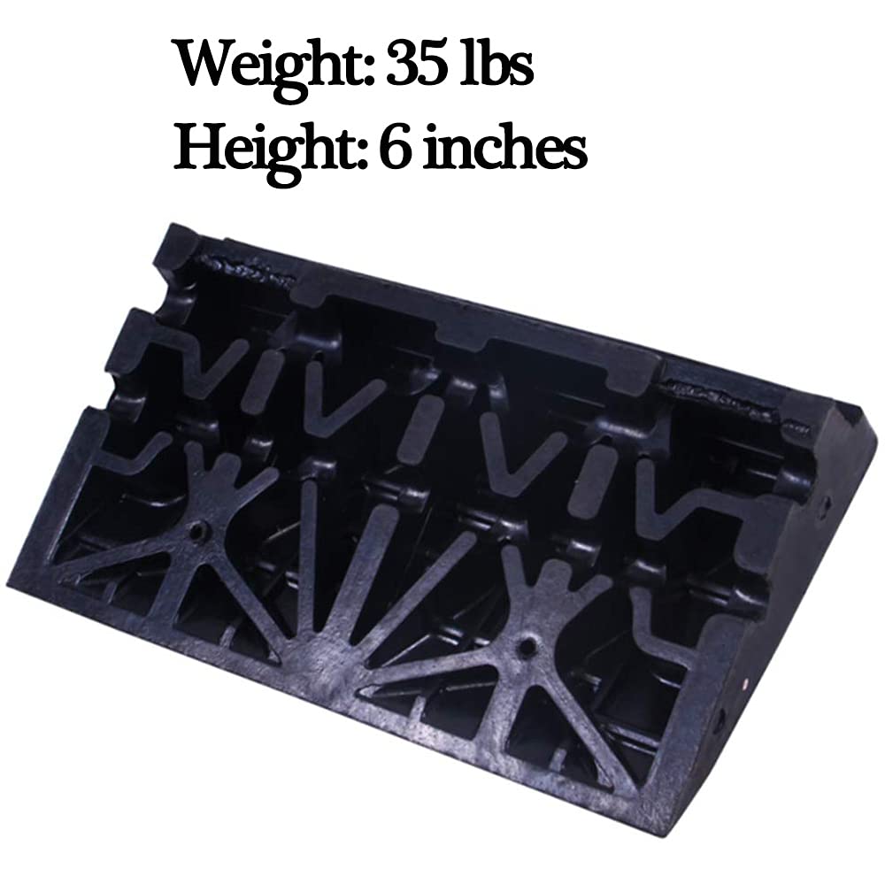 BESEA Rubber Curb Ramp 6" inch High 23.6" Wide (Heavy Duty Rubber Ramp Single Ramp), for Driveway Ramp, Car, Motorycle, Loading Dock, Truck, Pickup Truck, Wheelchair