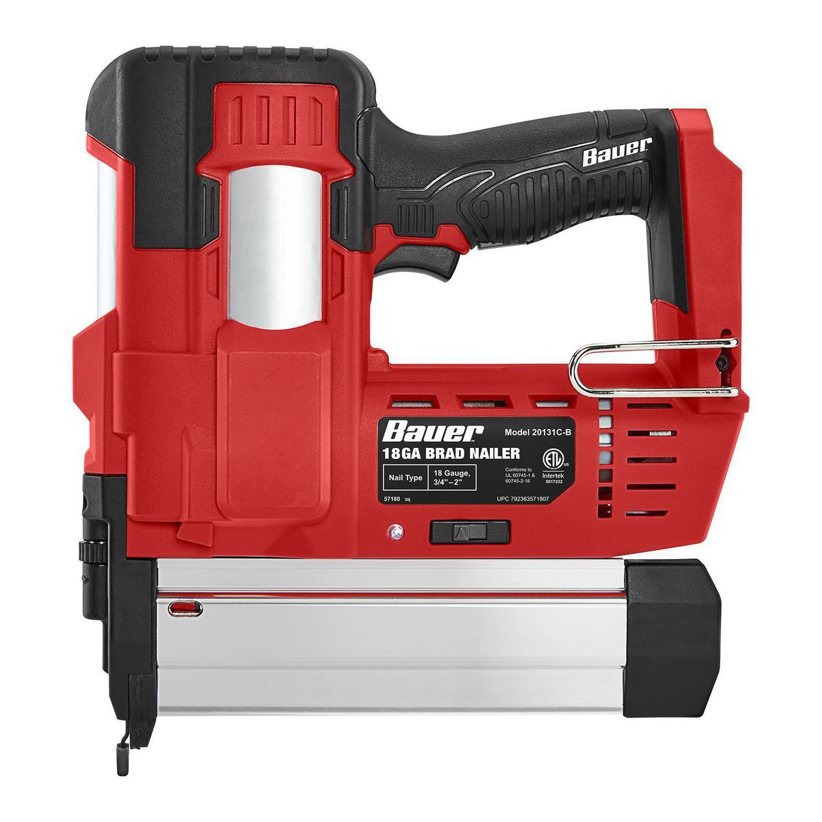 BAUER 20V Cordless, 18 Gauge Brad Nailer - Tool Only