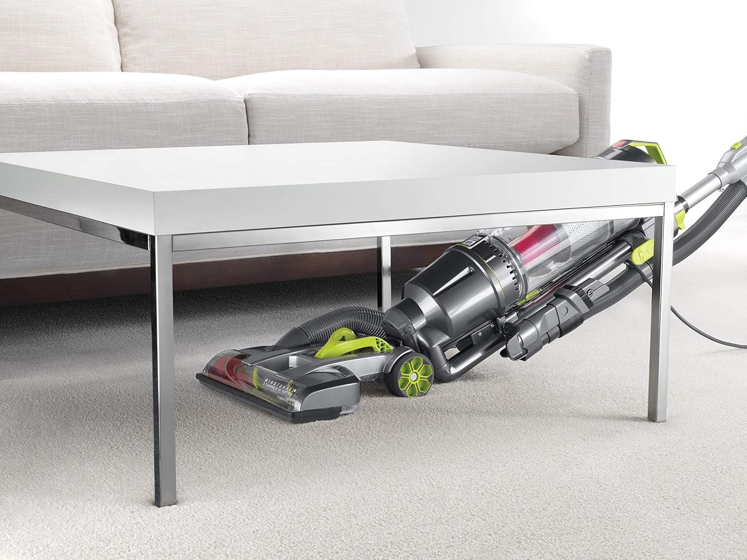 Hoover Windtunnel Air Steerable Bagless Upright Vacuum Cleaner, Lightweight, Corded, UH72400, Grey , Gray