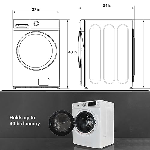 SMETA Compact Front Load Washer Washing Machine 2.8 cu. ft. Small Front Foading Space Saving Washer 24" with 36-Minute Quick Clothes Washing Machines RV Dorm Camper