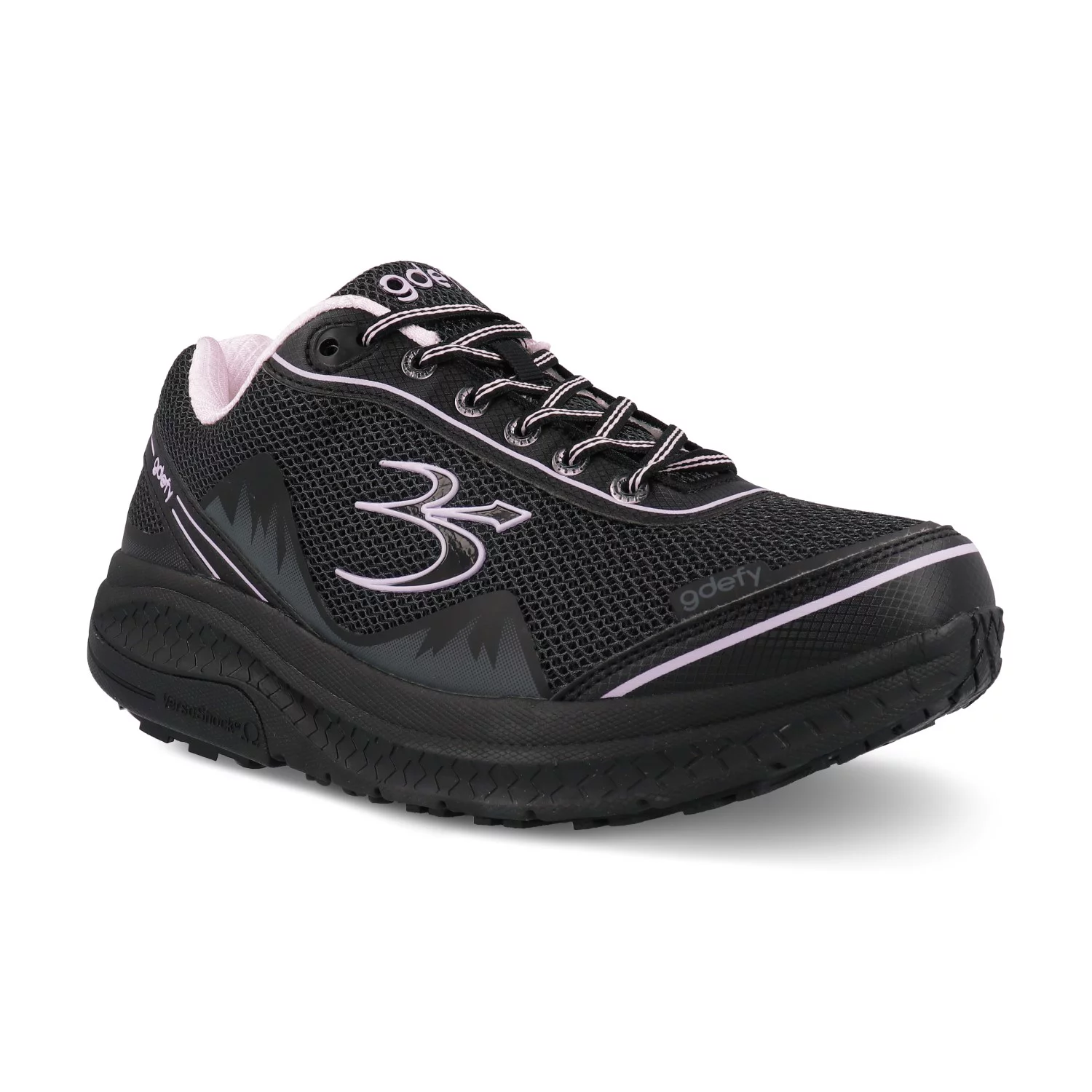 Gravity Defyer Women's G-Defy Mighty Walk Athletic Sneakers (Black/Purple, 10 Wide US Women)