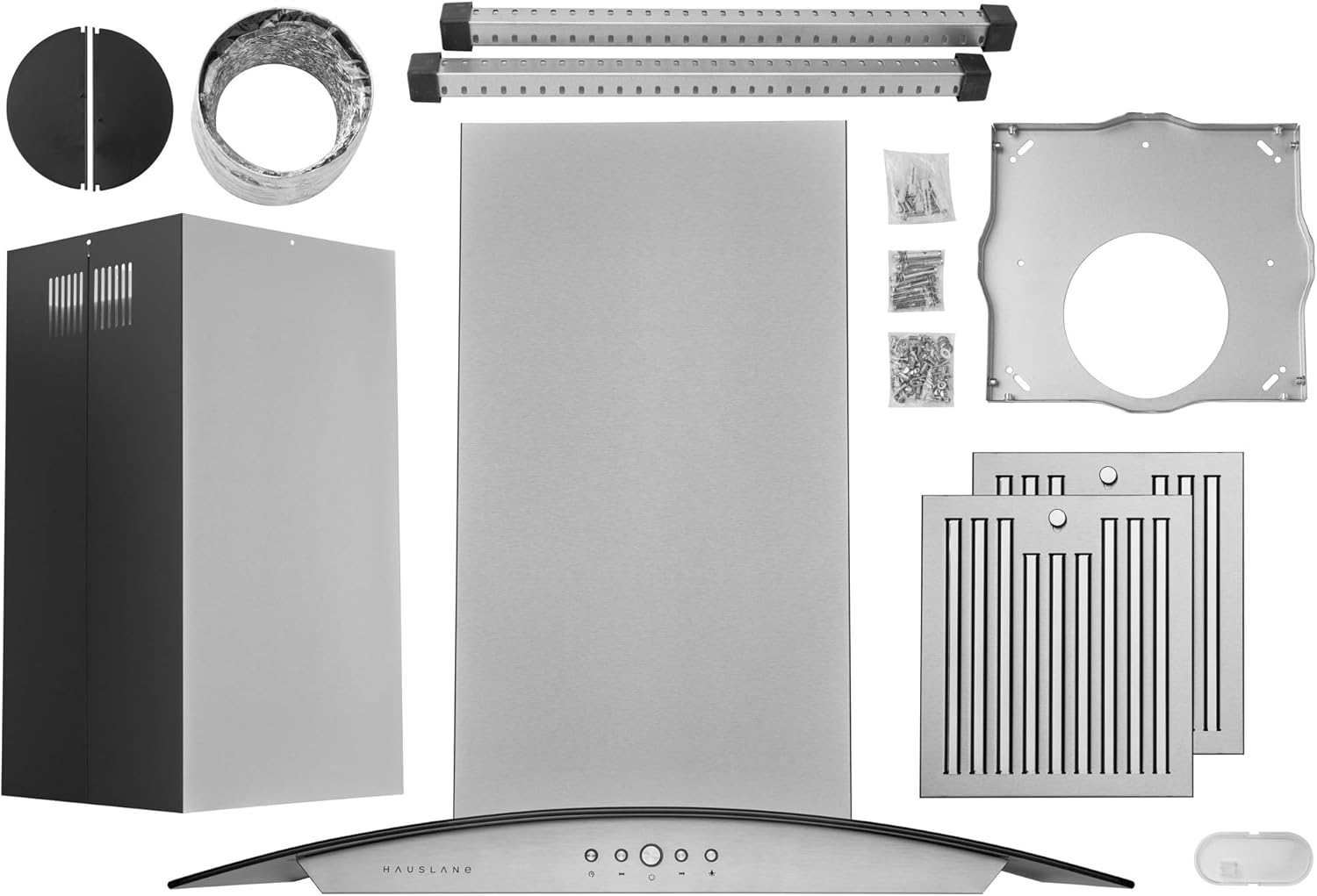 Hauslane IS-200SS-36 36 in. Convertible Island Range Hood44; Stainless Steel