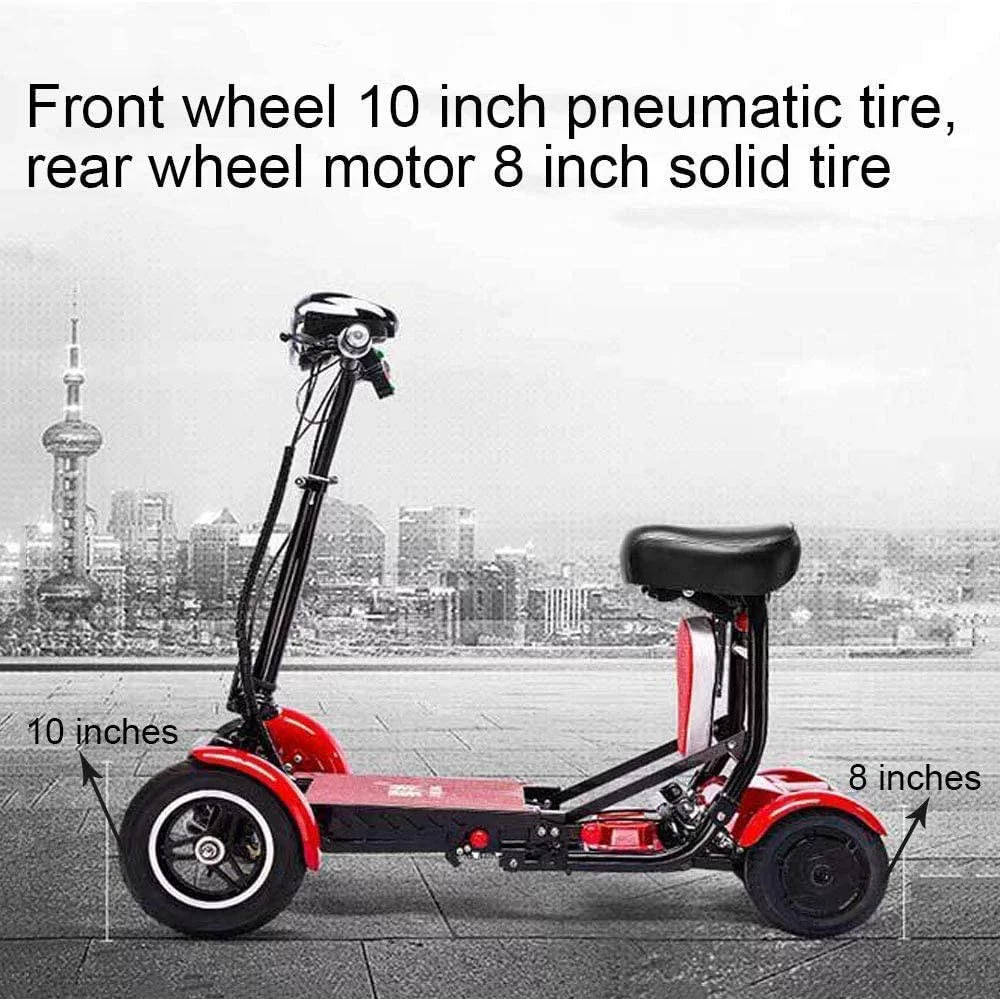 Thrive Medical 4 Wheels Mobility Scooter Electric Scooter Medical Mobility Scooter - Silver - Curated Treasures Market