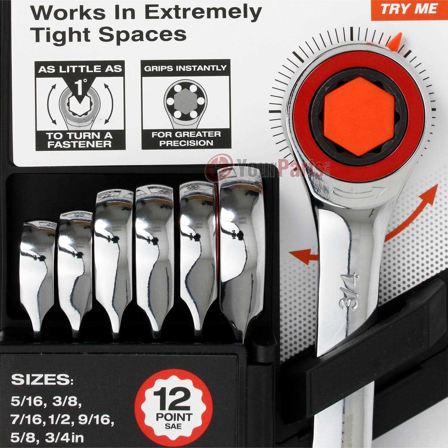 Zero Degree Gearless Ratcheting Wrench Set - Shop Hardware Tools Online Store