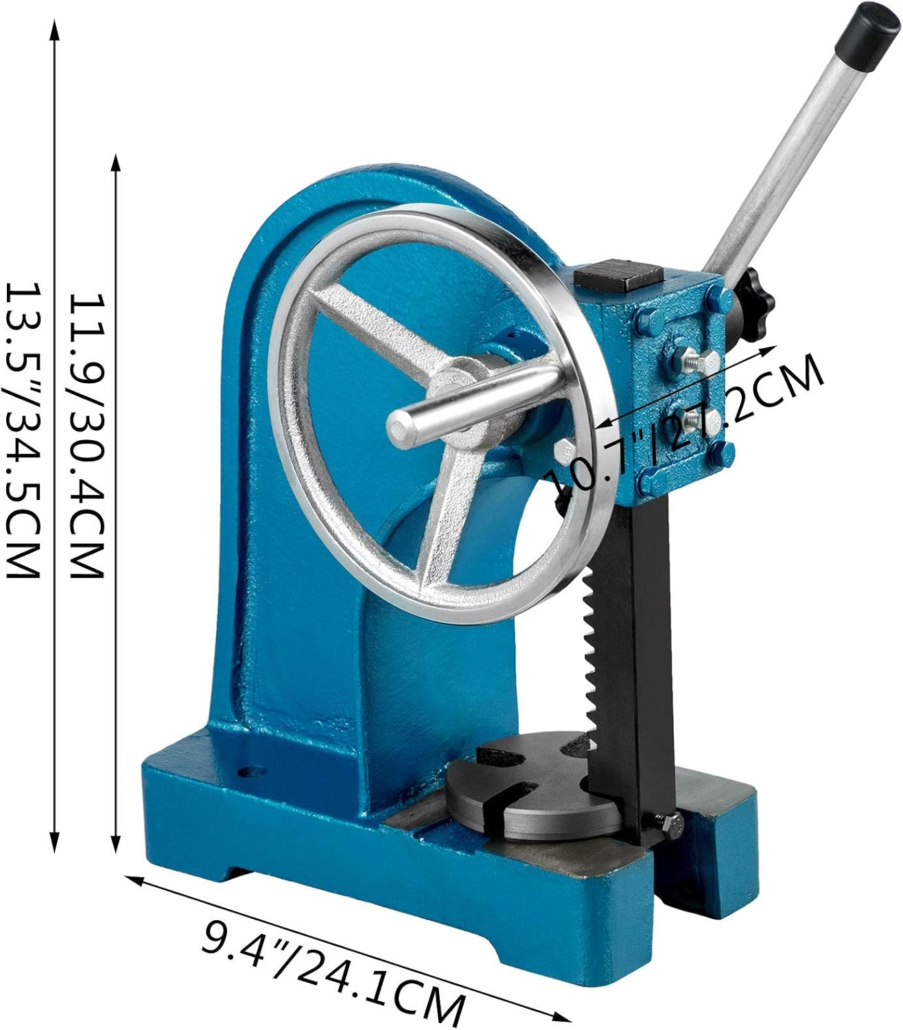 BestEquip Heavy Duty Arbor Press 1 Ton, Ratchet Leverage Arbor Press with Handwheel, Manual Desktop Metal Arbor Press 4-5/8 Inch Max. Working Height, for Riveting Punching Holes Pack of 2