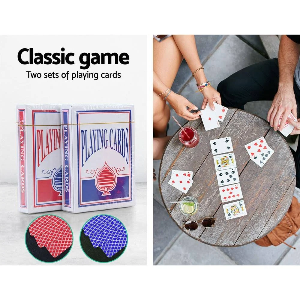 Poker Chip Set 500pc Chips Texas Hold&em Casino Gambling Dice Cards