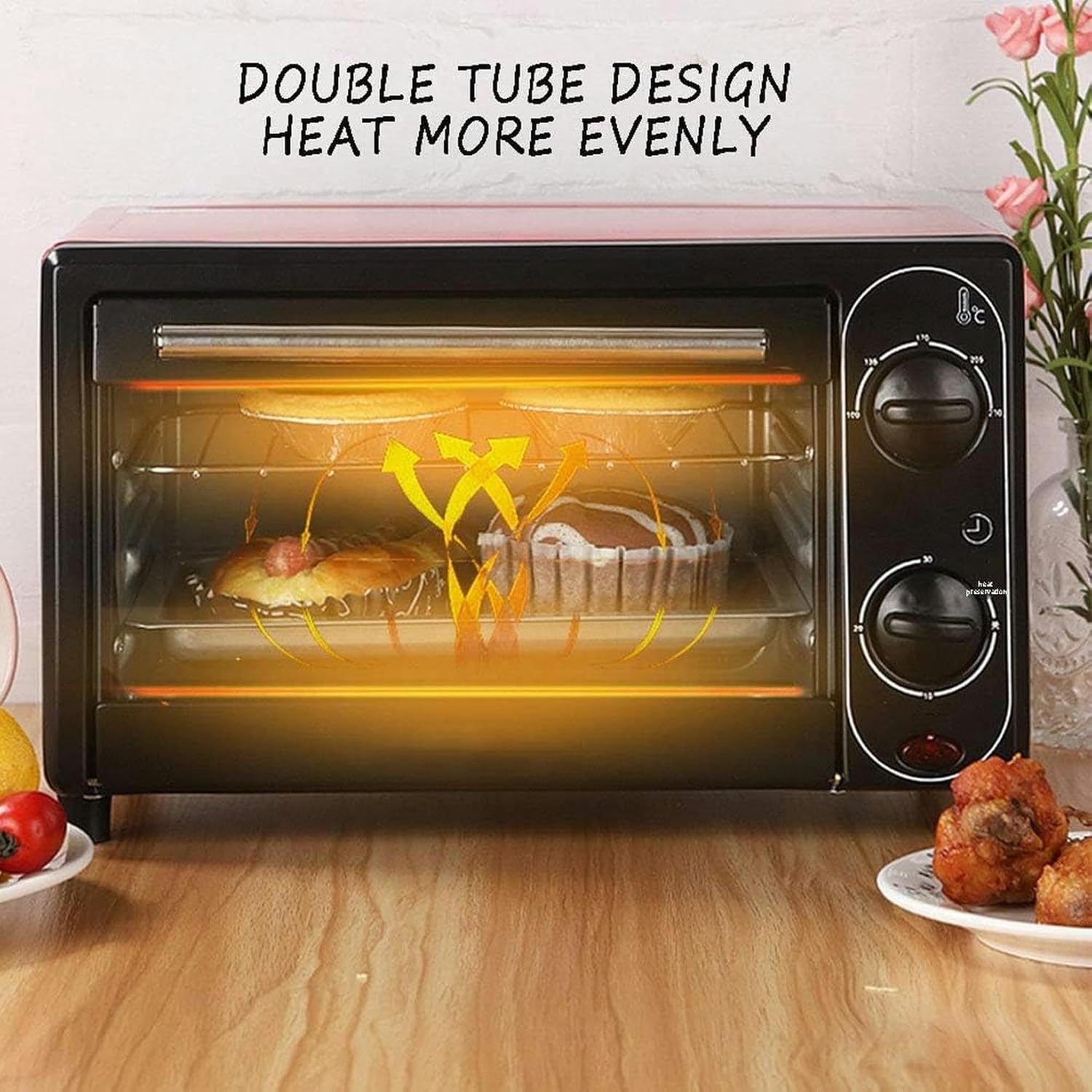 Mini 12 -Liter Oven, Small Multifunction Oven Heats Up Quickly To Save Time, Countertop Oven, Easy To Clean And Do Not Occupy Space, Convection Oven (mint Green)