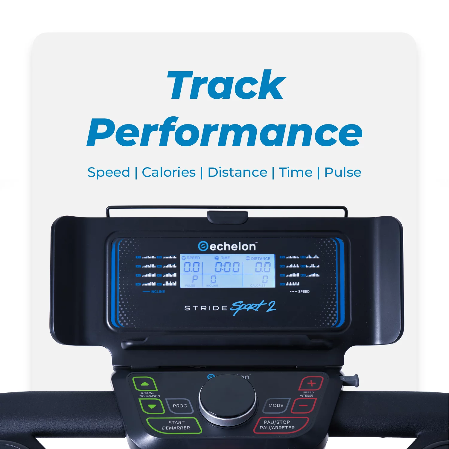 Echelon Stride Sport 2 Auto-Fold Compact Treadmill with 12 Levels of Incline + 30-Day Free Membership