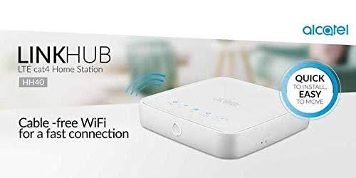 Router Alcatel Link Hub 4G LTE Unlocked Worldwide HH41NH multibam 150 Mbps WiFi 4G LTE USA Latin Caribbean Euro Asia Africa + RJ