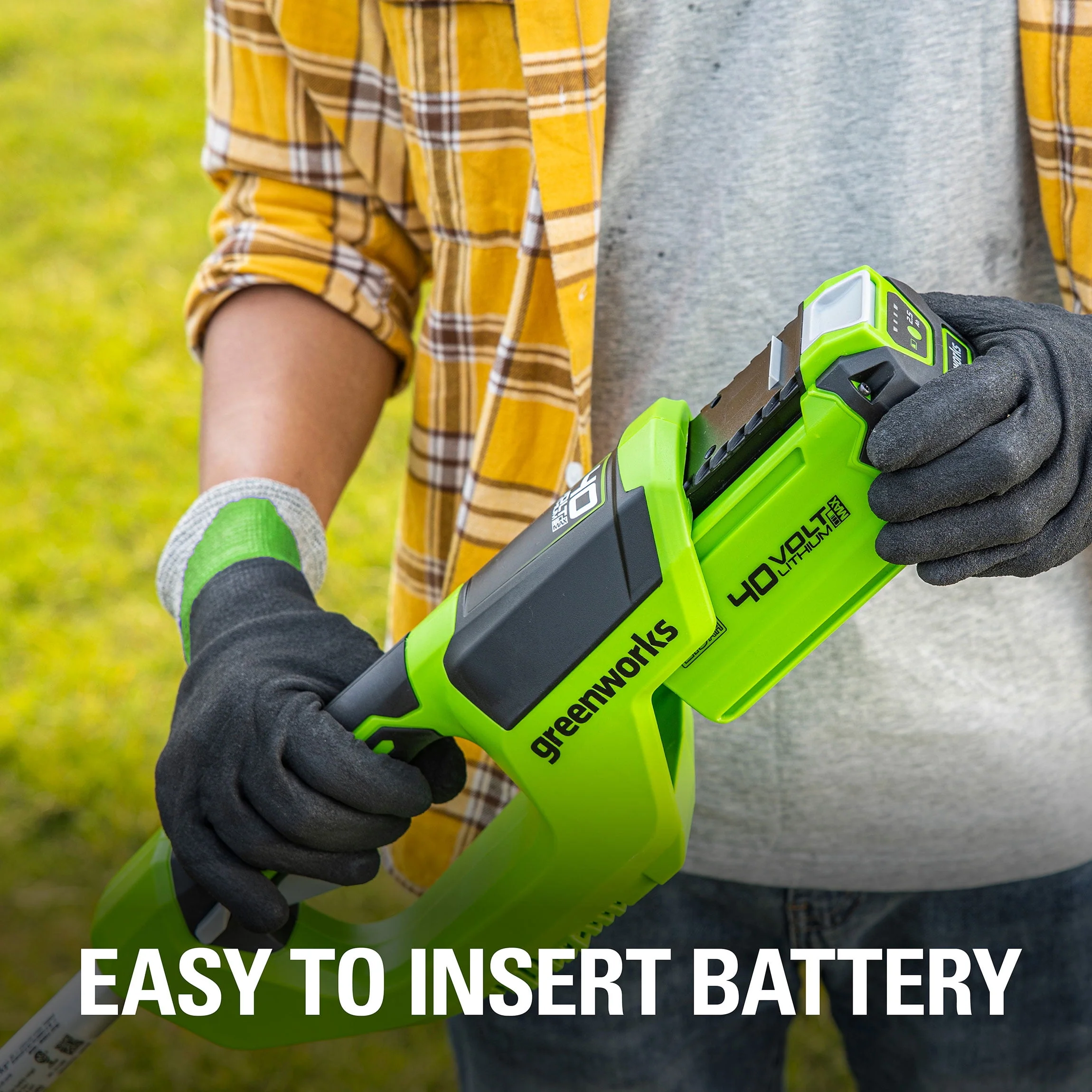Greenworks 40V 15 Straight Shaft String Trimmer with 2.5 Ah Battery and Charger, 2111802