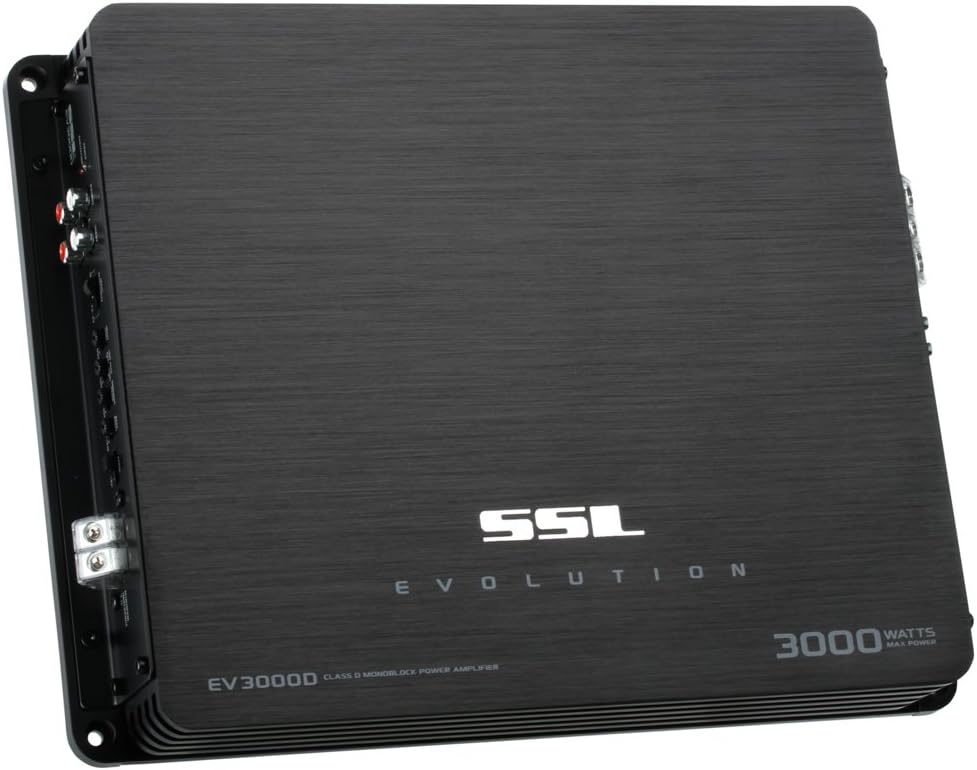 Sound Storm EV2500M Evolution 2500 Watt, 2 Ohm Stable Class A/B, Monoblock, MOSFET Car Amplifier with Remote Subwoofer Control