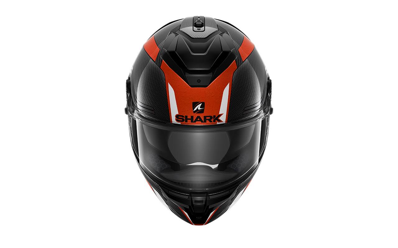 Shark Spartan GT Carbon Tracker Helmet, black-white-orange, Size Xs