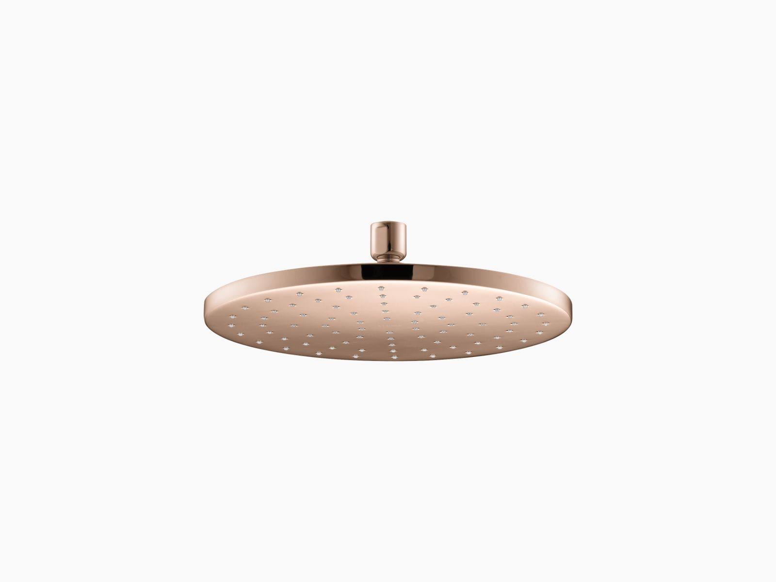 Kohler K-13689-RGD Contemporary Round 10x22 Rainhead with Katalyst air-induction Spray, 2.5 GPM - Vibrant Rose Gold