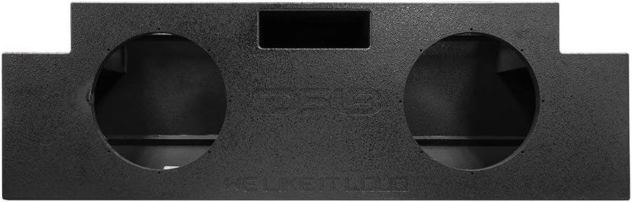 DS18 JSUB.2 Jeep Wrangler 2x12” Subwoofer Box for Jk & JKU 2007-2017, Black Painter MDF Enclosure, Acrylic Viewing Window, Dream RGB LED Ligth, Angle Mounting Included