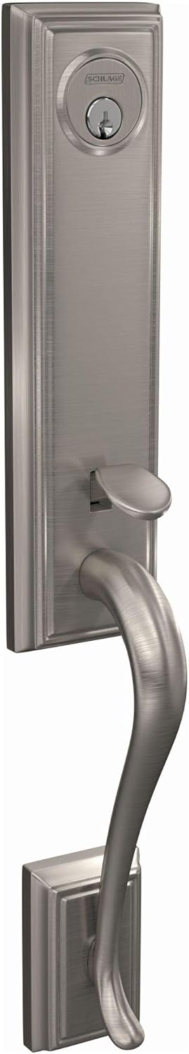 Schlage FCT58ADD622 Custom Addison Keyed Entry Single Cylinder Half Plate Handleset - Exterior Only