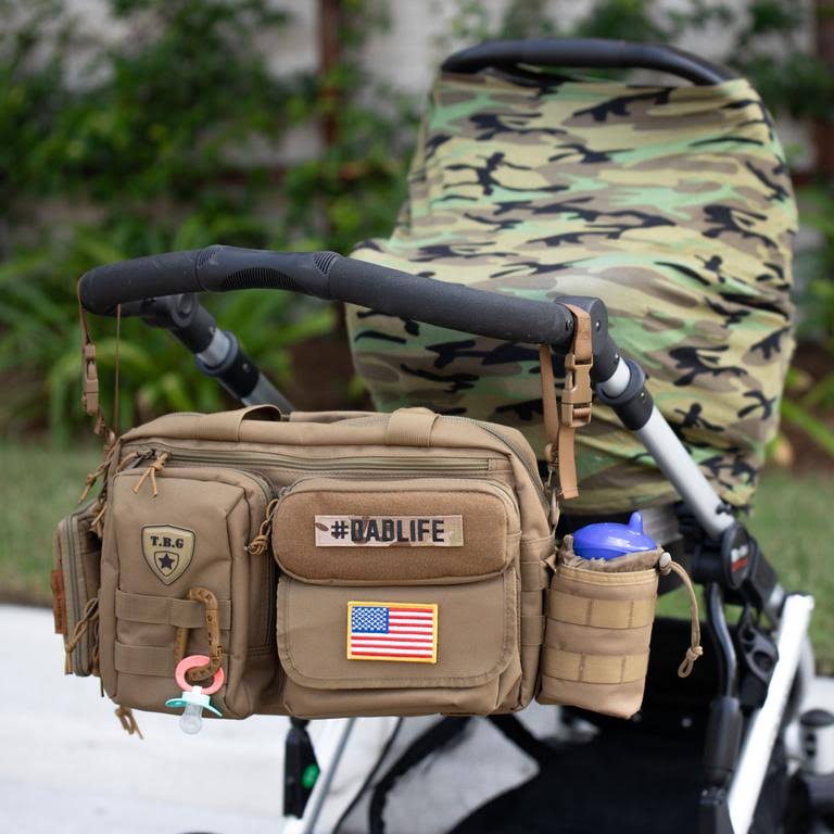 Tactical Baby Gear Deuce 2.0 Diaper Bag + Changing Mat in Coyote Brown