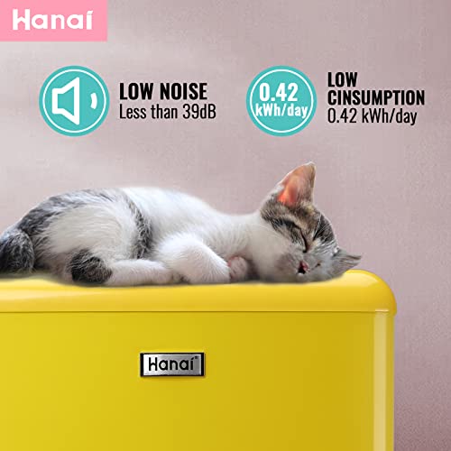 WANAI mini fridge with freezer dual door