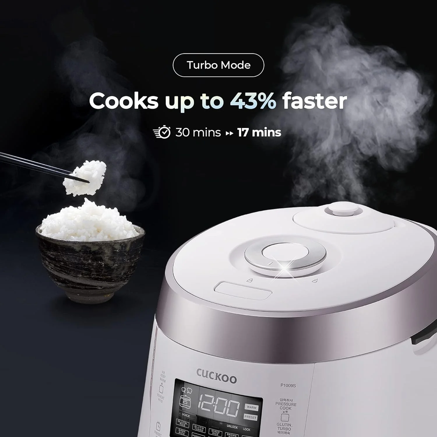 Cuckoo Electric Heating Pressure Rice Cooker CRP-P1009SW (White)