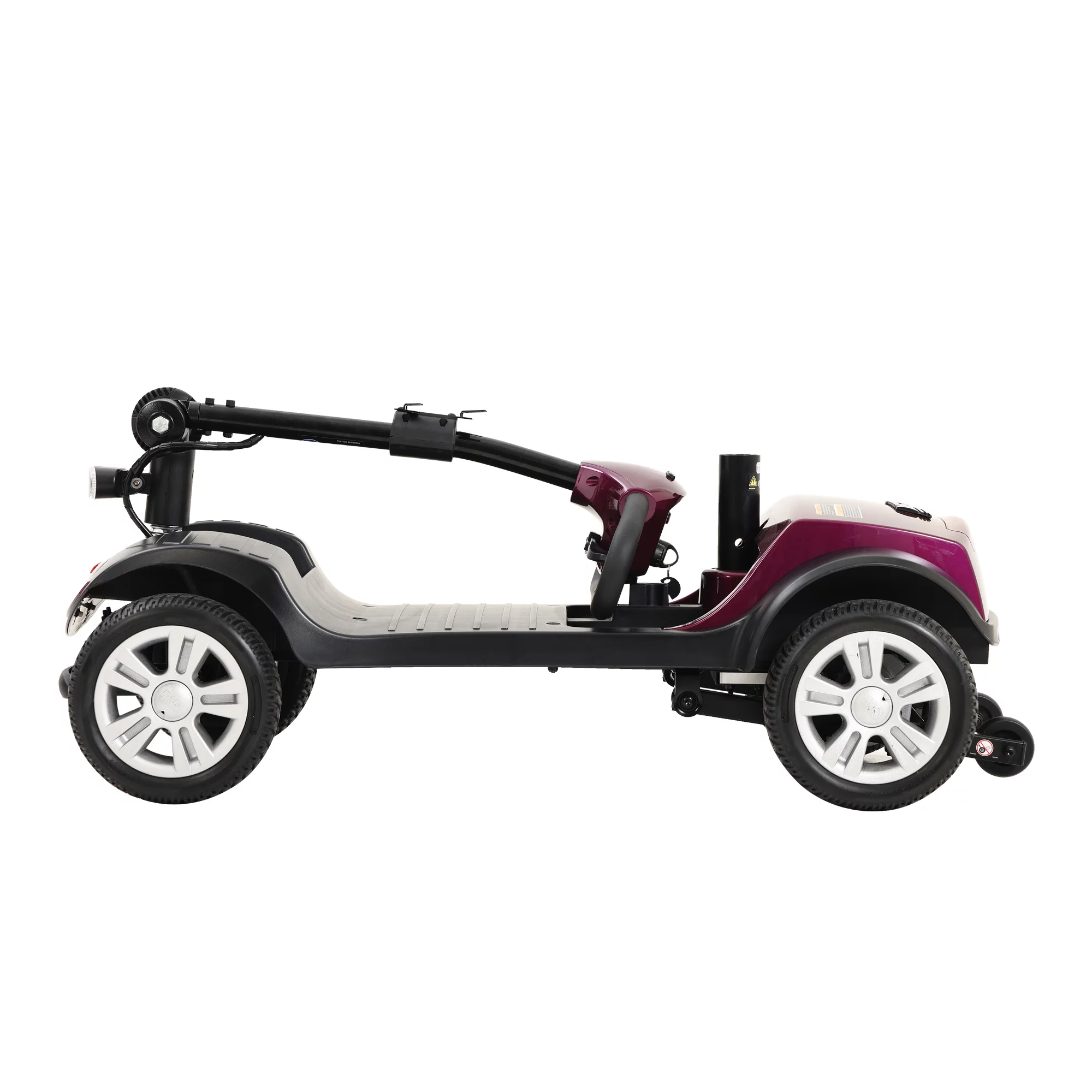 Travel Mobility Scooter, Heavy Duty Electric Scooters with 4 Anti-Tip Wheels, Compact Lightweight Mobility Scooters for Senior Adults Elderly, Foldable Mobility Scooter, Holds 300lbs, Purple