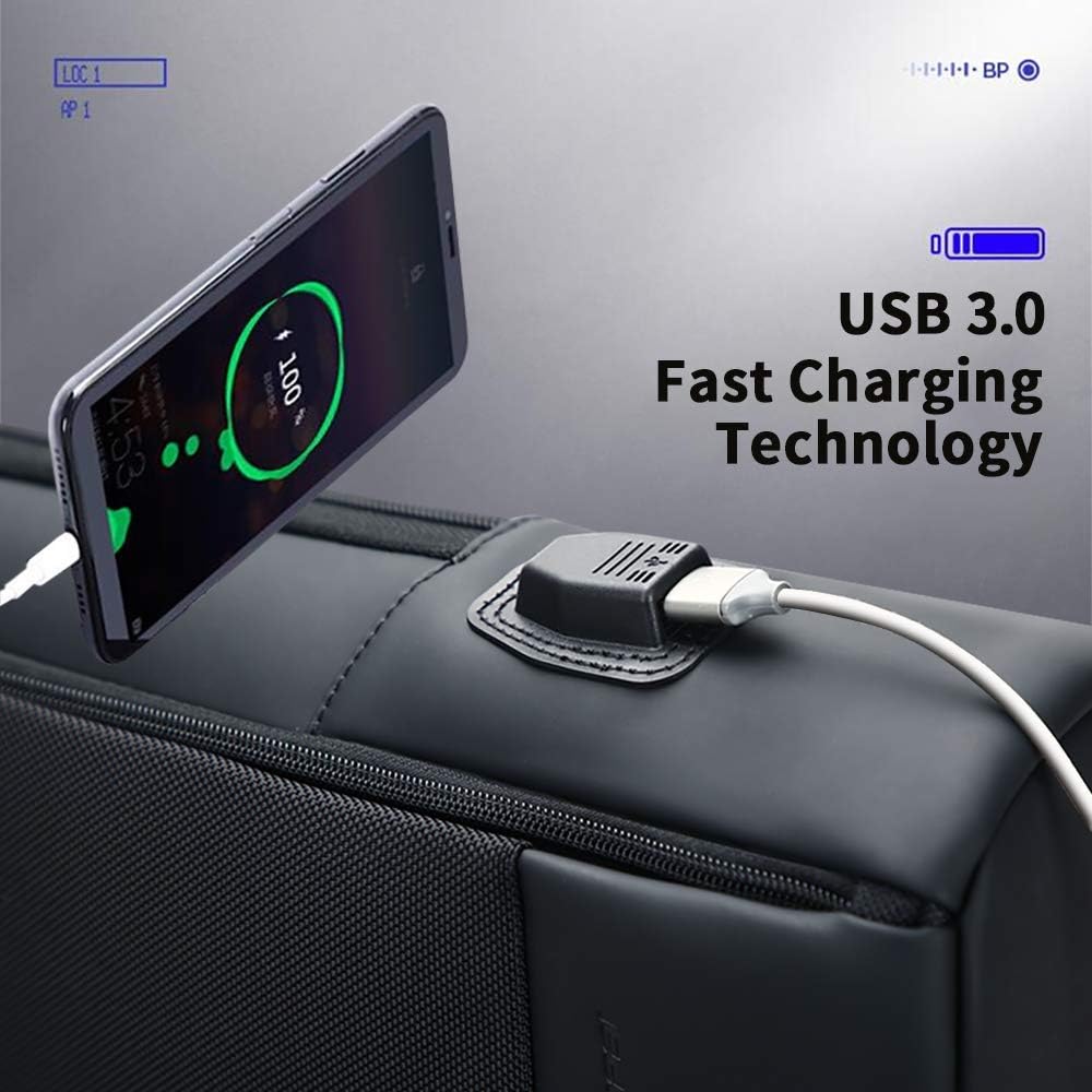 BOPAI 17 inch Super Slim Laptop Backpack Men Anti Theft Backpack Waterproof College Backpack Travel Laptop Backpack for Men Business Laptop Backpack Casual Daypack Men