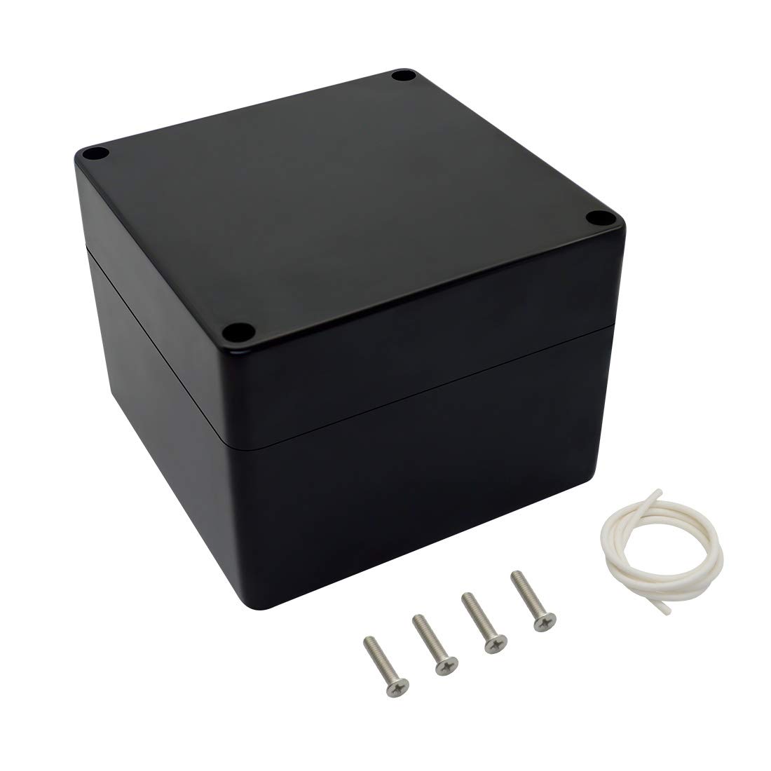 LeMotech ABS Plastic Electrical Project Case Power Junction Box, Project Box Black 10.4" x 7.2" x 3.7" (263 x 182 x 95 mm)(Pack of 1)