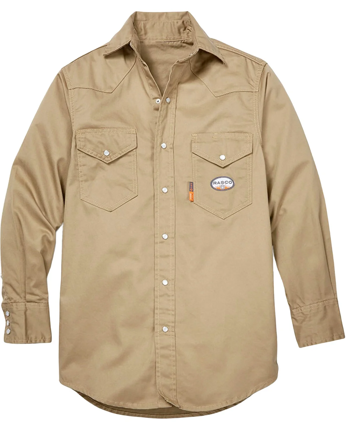 Rasco Men's Fr Lightweight Twill Work Shirt Beige/Khaki XL REG - Curated Treasures Market