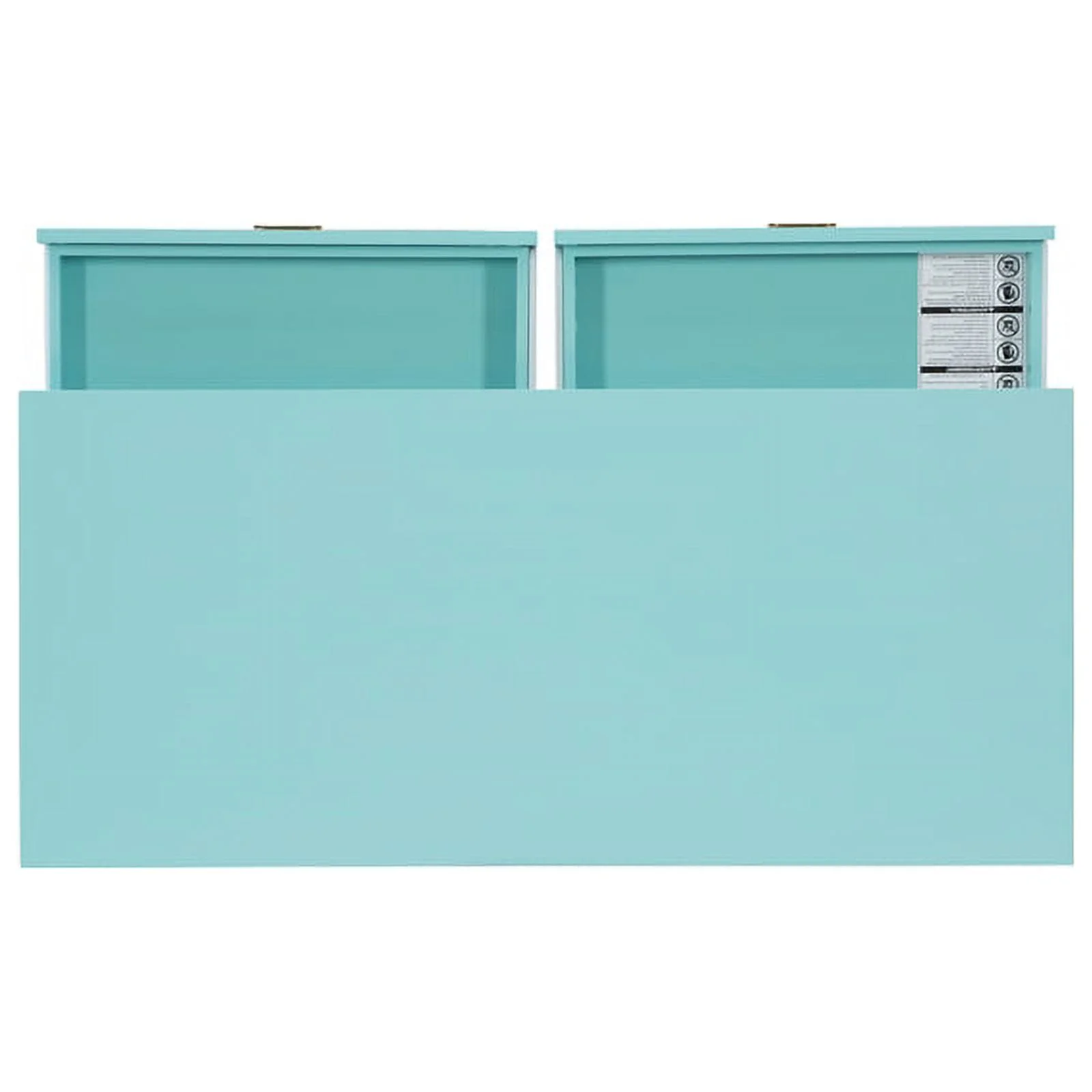 Linon Peggy Wood Two Drawer Writing Desk in Blue