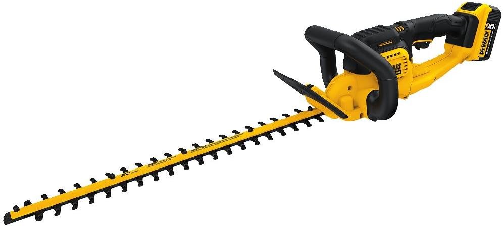 DEWALT 20V MAX* Cordless Hedge Trimmer, 5.0 Ah, 22-Inch (DCHT820P1)