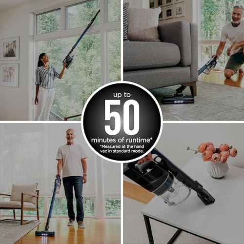 Shark | Pet Cordless Vacuum Cleaner | LED Headlights | Removable Handheld Vacuum for Pet Hair | Crevice Tool & Pet Multi-Tool Included | 40min Runtime | For Carpet & Hard Floors | Grey | IX141