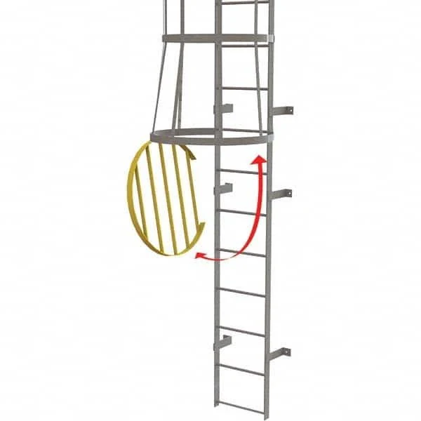 Tri-Arc Opfs04-Y Ladder,fixed,steel,cage Door