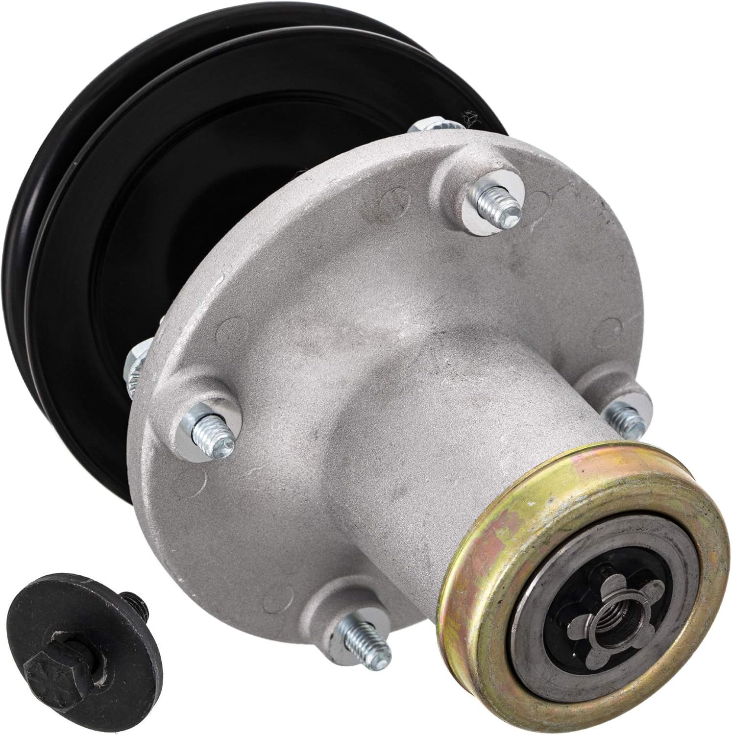 8TEN Deck Spindle Assembly with Pulley for Husqvarna 48 52 61 inch EZ 4216 4217 539112170 532173436 Pack of 2