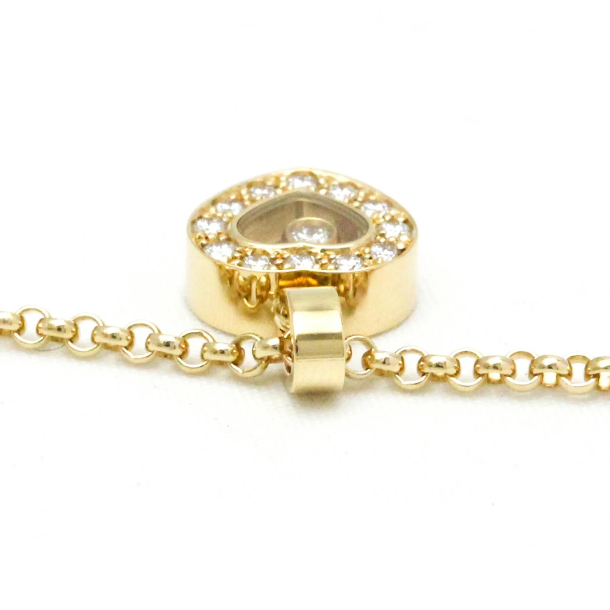 Pre-Owned Chopard Happy Diamonds 79/2936-20 Yellow Gold (18K) Diamond Men,Women Fashion Pendant Necklace Carat/0.2 (Gold) (Good)