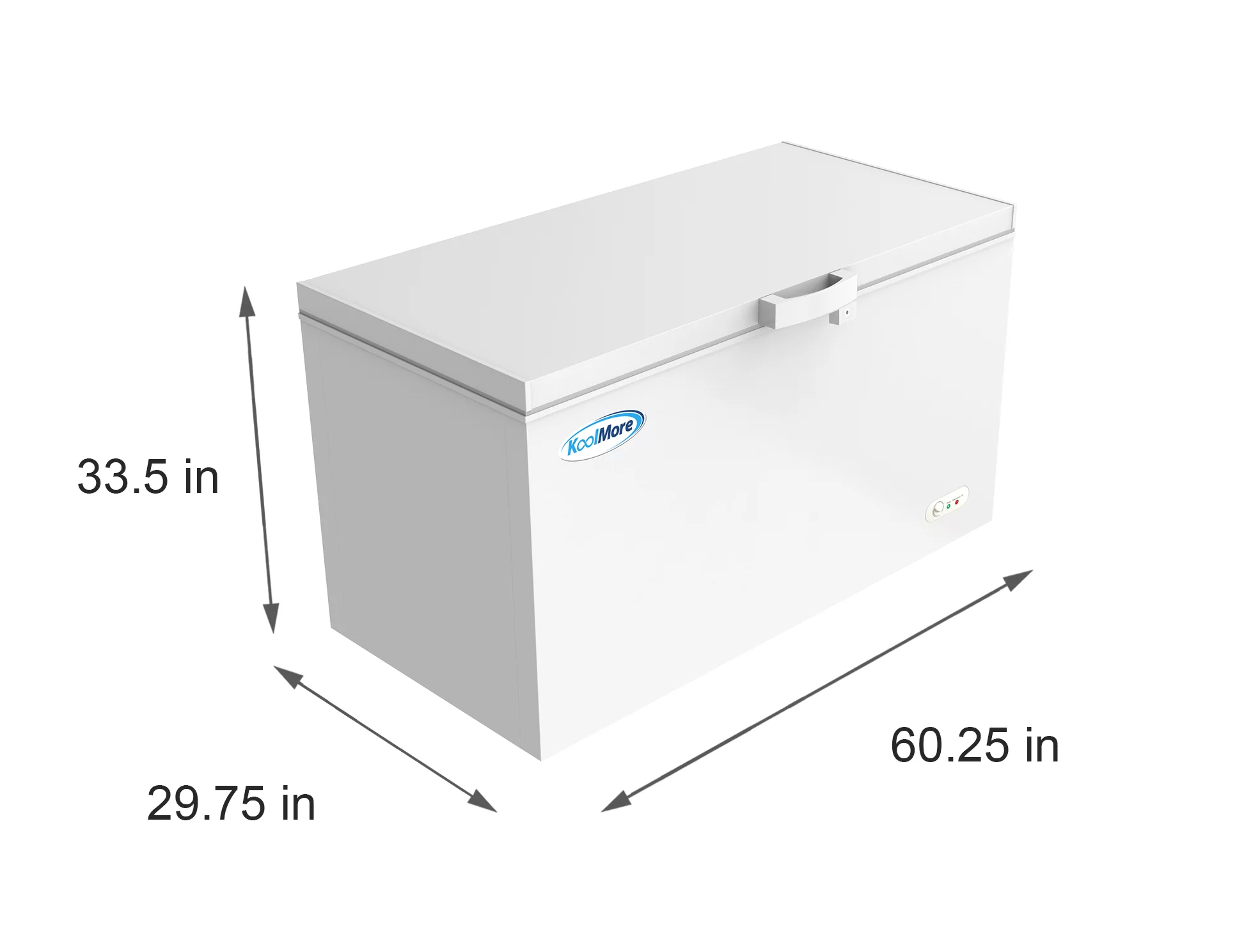 KoolMore 60 in. Commercial Chest Freezer 16 Cu ft.