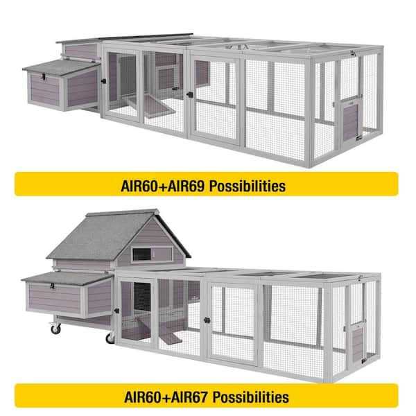 aivituvin Chicken Coop Extension Run Combine with AIR45 Air59 Air66 Air67 Air69 AIR60 - Pet Supplies online store