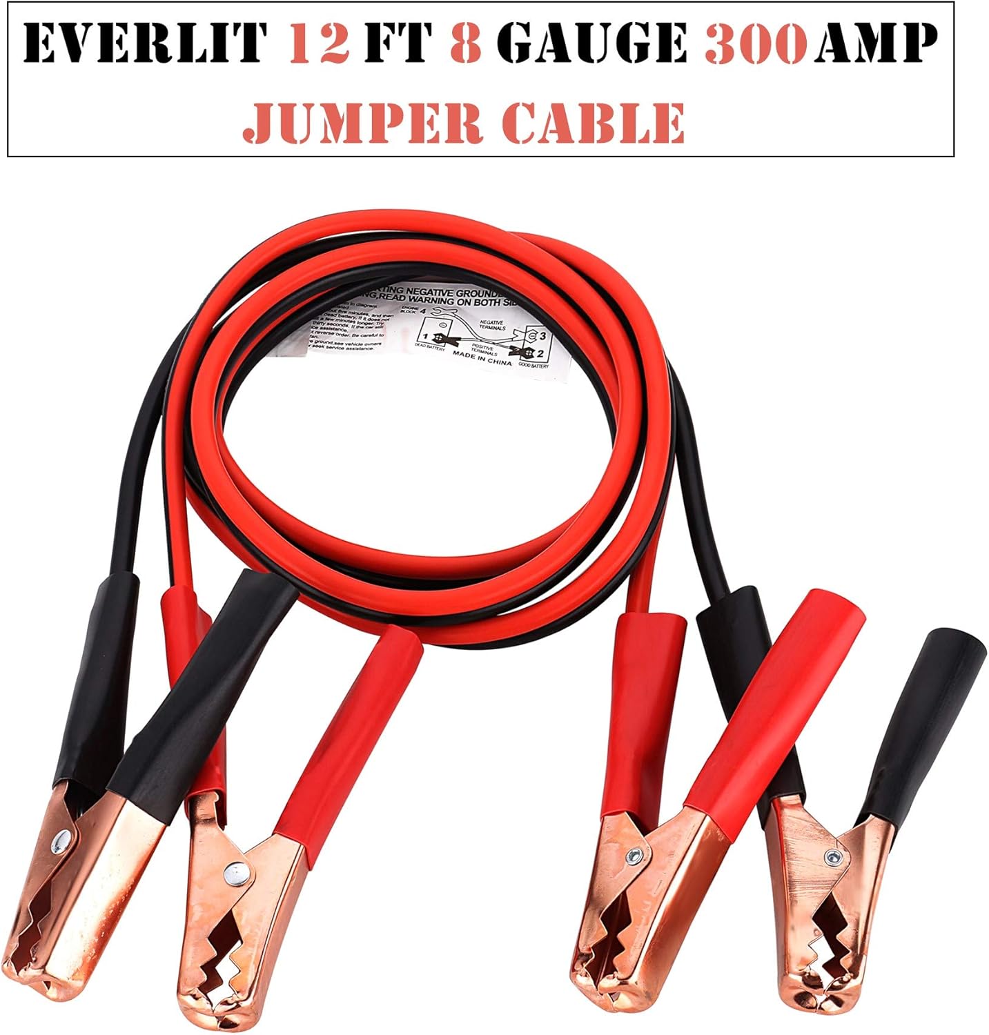 EVERLIT Roadside Assistance Kit, Car Emergency Kit Assistance Car Kit with Digital Air Compressor, 12FT Jumper Cable, Tow Strap, Flashlight, 108 Pieces First Aid Supplies (with Air Compressor)
