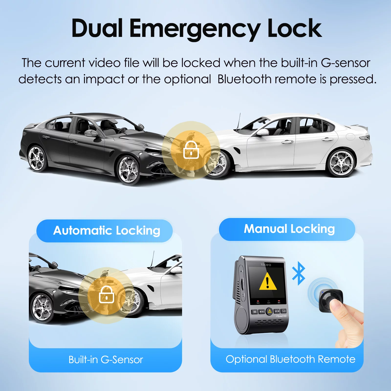 VIOFO A129 Plus Duo | Dashcam Front and Rear | 2K 1440P 60FPS + 1080P 30FPS | GPS Wi-Fi Parking Mode