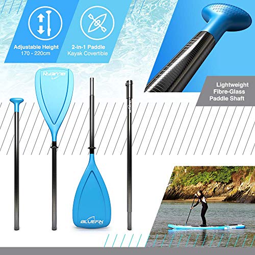 Bluefin Cruise Premium Stand Up Paddle Set | Inflatable Paddleboard for Adults | SUP Package with Backpack, Fiberglass Paddle, and Pump | 5 Year Warranty