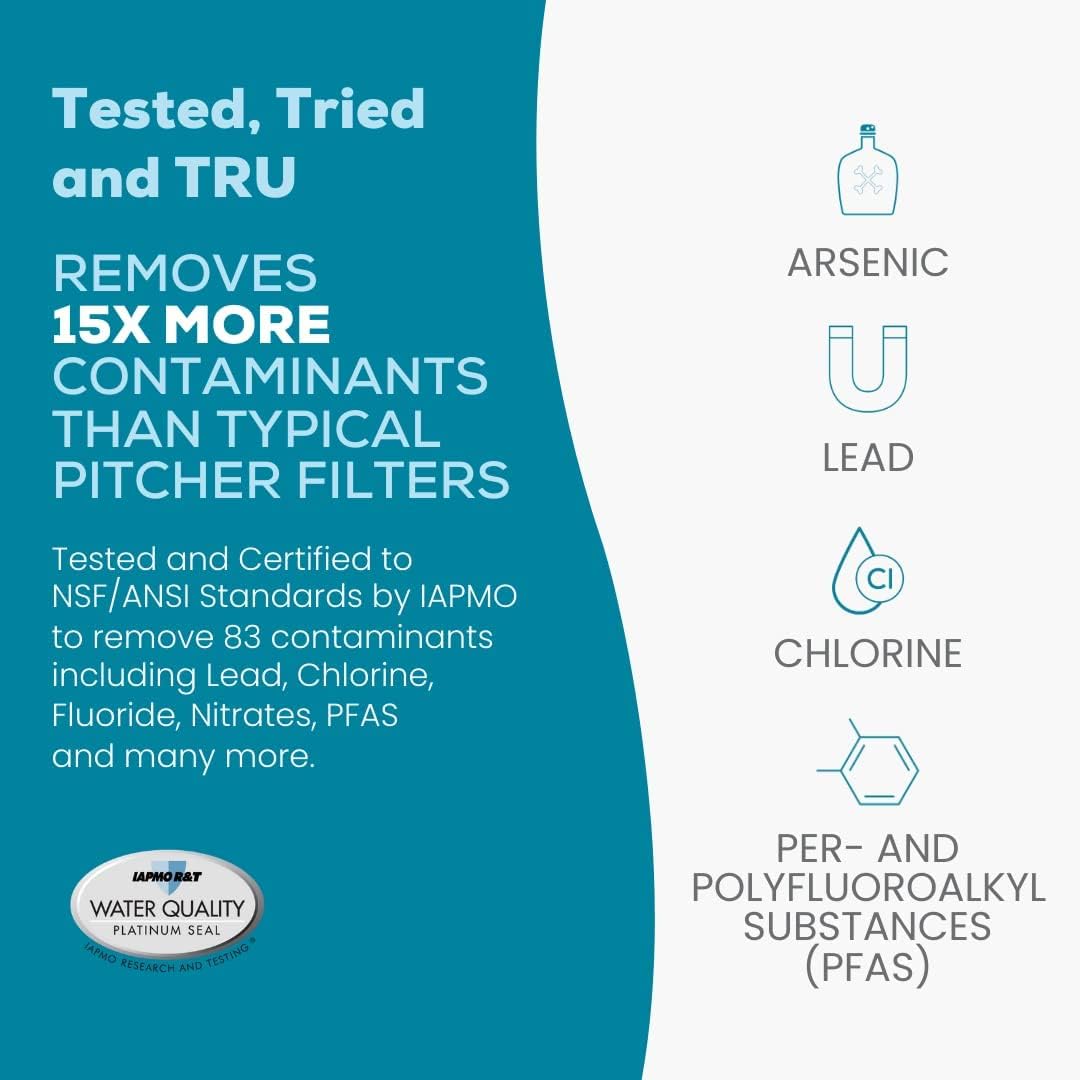 AquaTru Classic Countertop Water Filtration Purification System for PFAS & Other Contaminants with Exclusive Ultra RO Technology -No Installation-BPA Free & AquaTru Stainless Steel Water Bottle Bundle