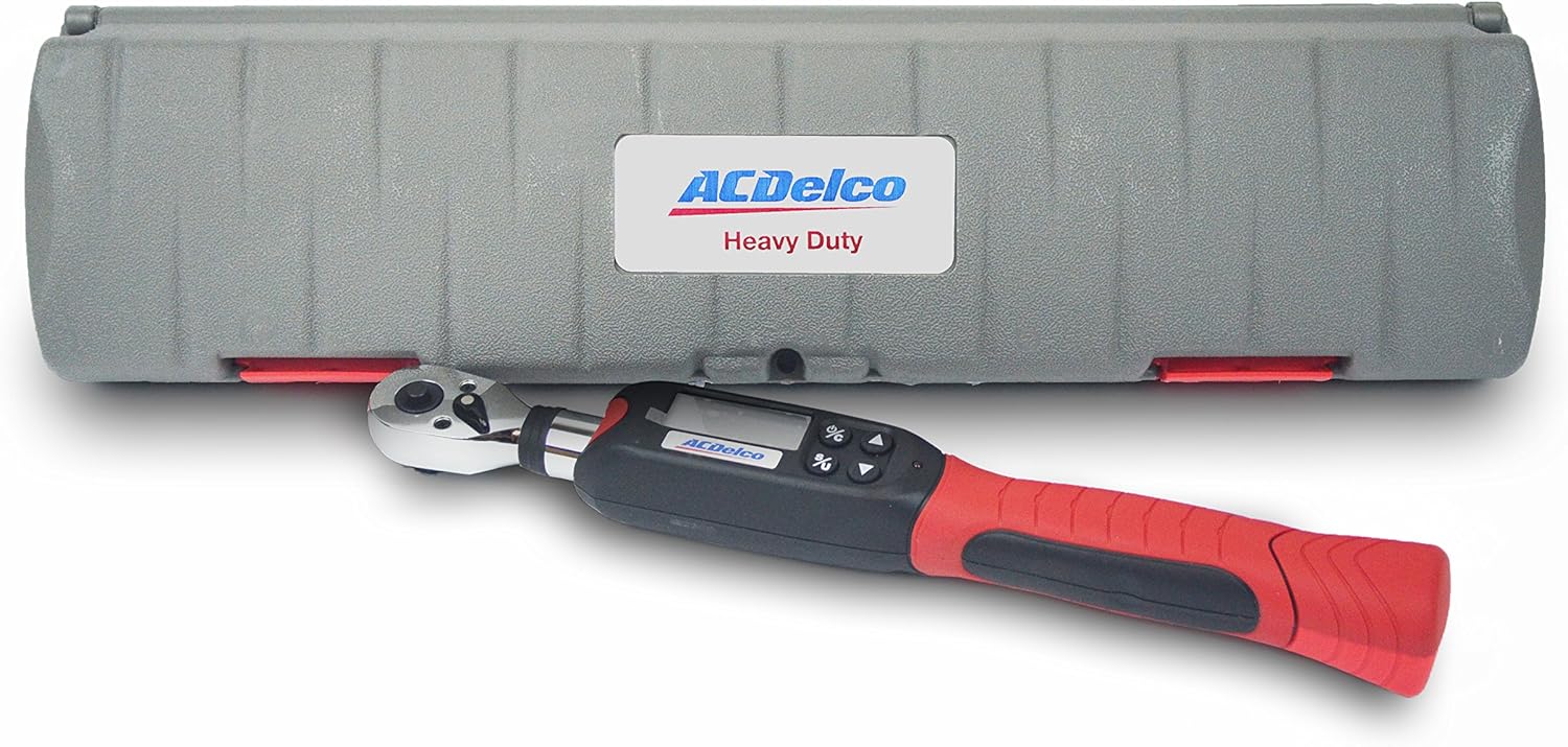 ACDelco ARM601-3 3/8” (3.7 to 37 ft-lbs.) Digital Torque Wrench with Buzzer and LED Flash Notification – ISO 6789 Standards with Certificate of Calibration