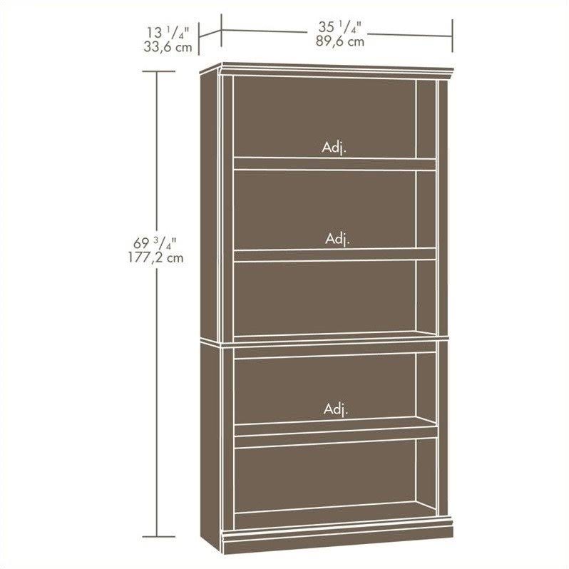 Sauder Select 5-Shelf Bookcase, Estate Black