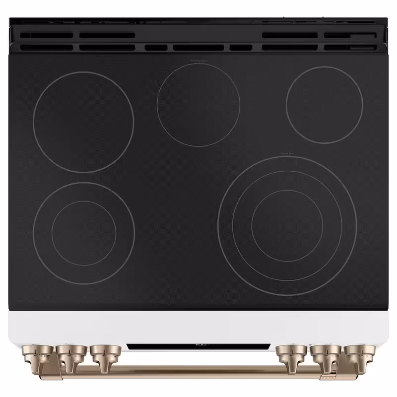 30 in. 5.7 cu. ft. Smart Slide-In Electric Range in Matte White with True Convection, Air Fry