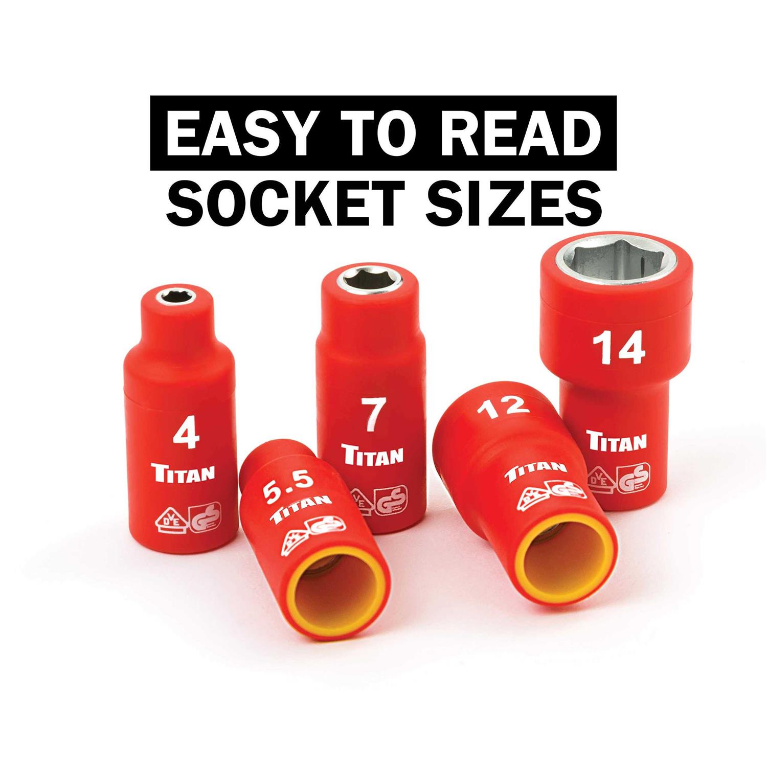 Titan 18-Piece 1/4 Drive VDE Insulated Socket Set Titan 66100 - Shop Hardware Tools Online Store