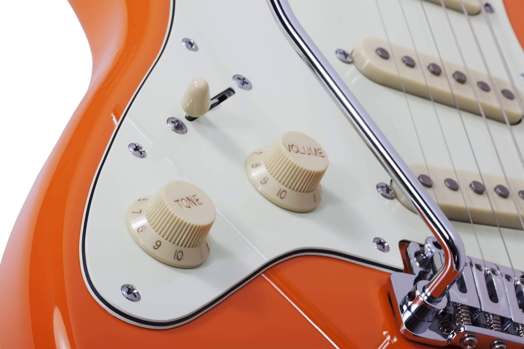 Schecter 3328 Nick Johnston Traditional LH Left-Handed Guitar, Atomic Orange