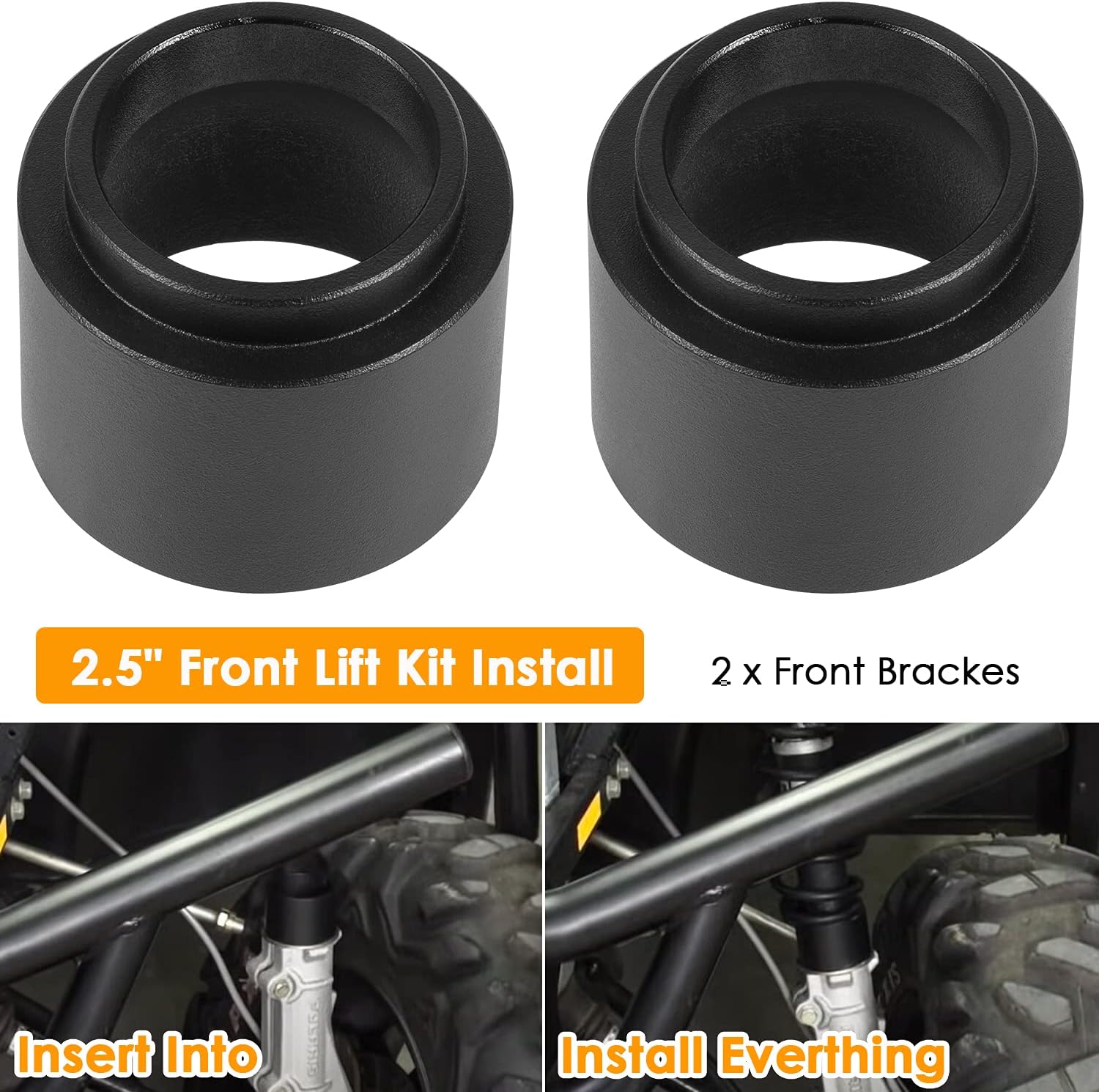 2.5'' Lift Kit UTV Front & Rear Suspension for Polaris Ranger 500/570/CREW Midsize 2014 2015 2016 2017 2018 2019 2020 2021 Pack of 2