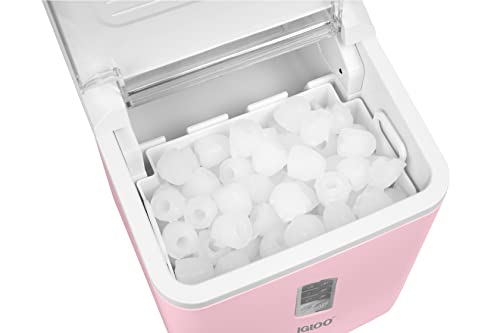 Igloo Automatic Ice Maker, Self- Cleaning, Countertop Size, 26 Pounds in 24 Hours, 9 Large or Small Ice Cubes in 7 Minutes