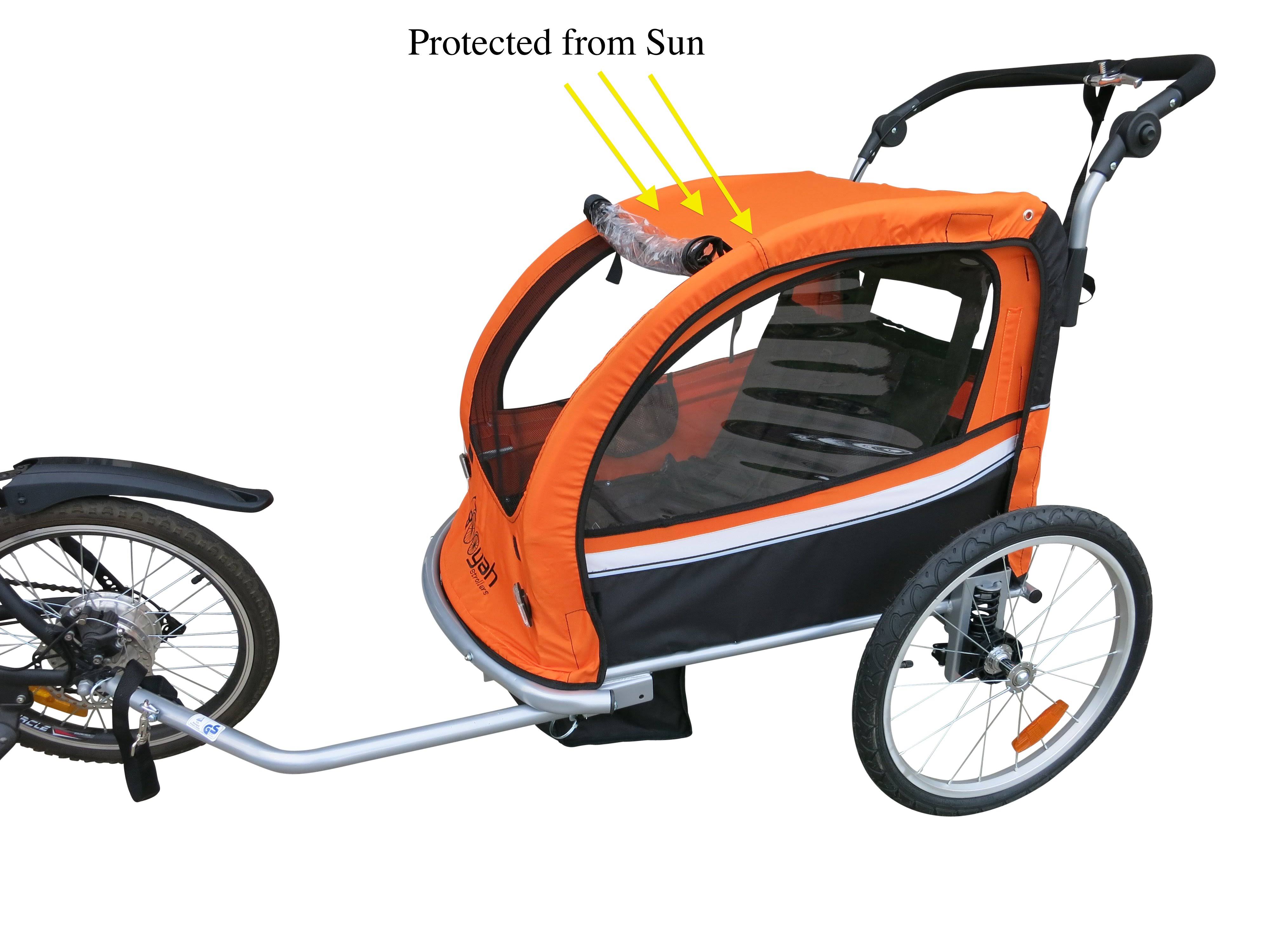 Booyah Strollers Child Baby Bike Bicycle Trailer and Stroller II Green