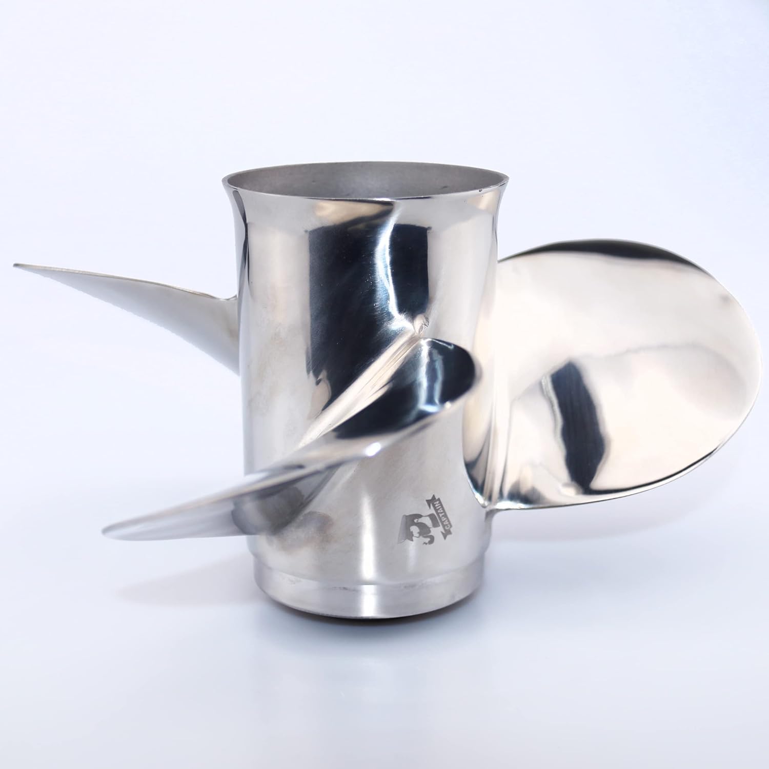 CAPTAIN Outboard Stainless Steel Propeller fit Yamaha 25-30HP, 10 Spline Tooth Board Prop, OEM RH Propellers for 20 25 F25 30 HP (9 7/8x10 1/2)